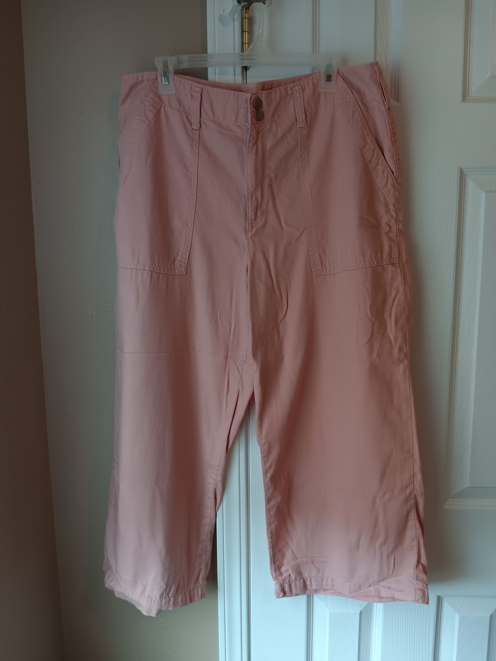 Women's Seven7 Pink Cropped Wide Leg Pants